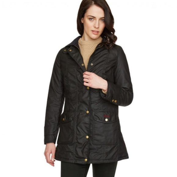 Barbour The Squire Waxed Jacket Size 8 - Picture 2 of 11